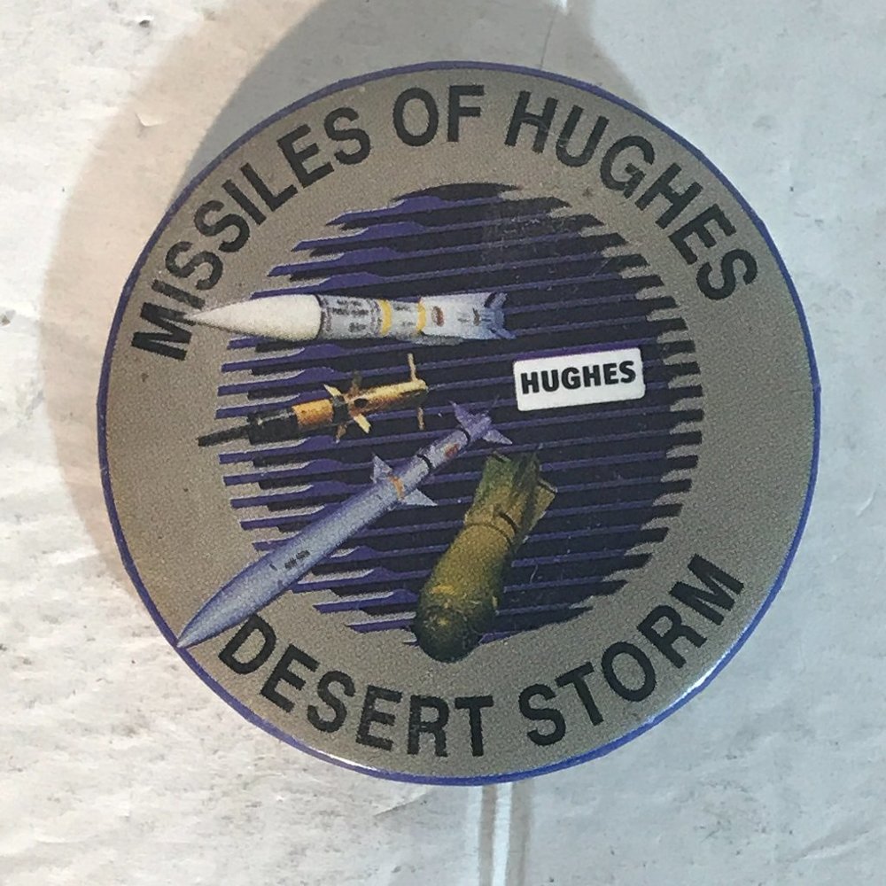 Vintage Iraq War Desert Storm Hughes Missile Pin